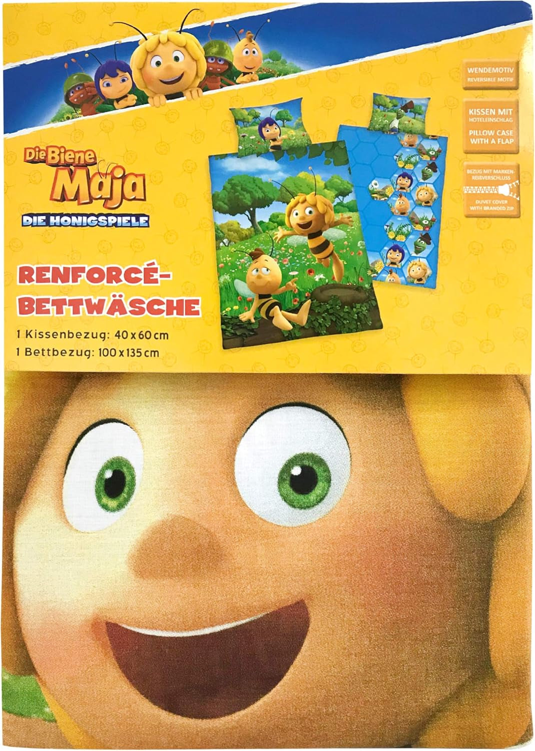 Lenjerie de pat pentru copii, Albinuta Maya, bumbac/renforcé Lenjerie de pat - copii Naty Shop