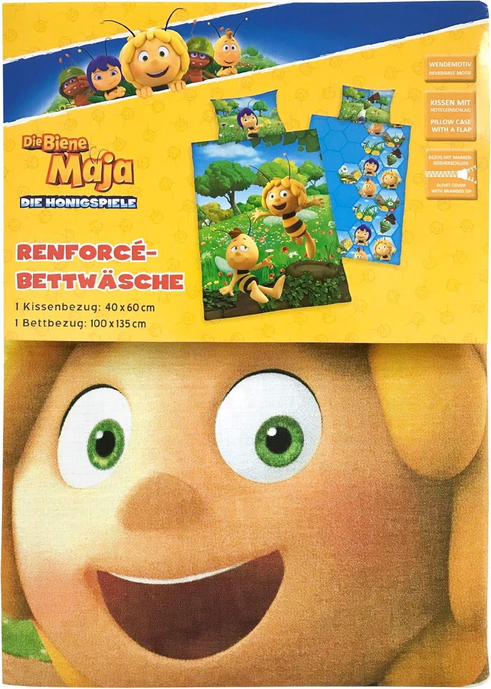 Lenjerie de pat pentru copii, Albinuta Maya, bumbac/renforcé Lenjerie de pat - copii Naty Shop