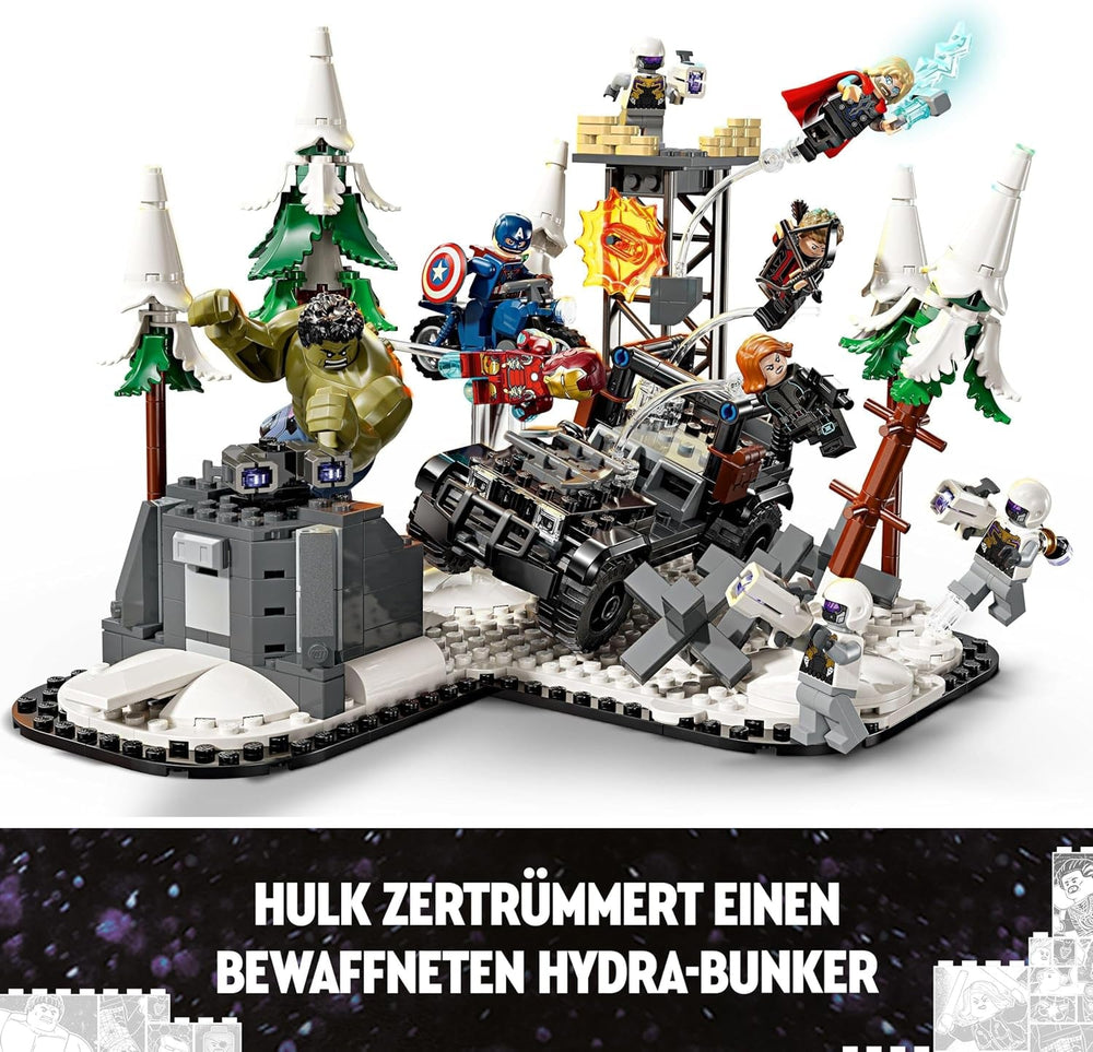 LEGO Marvel Avengers Assemble: Age of Ultron, Bau- und Spielset mit 8 Minifiguren von Superhelden wie Thor, Hulk und Iron Man, Bauspielzeug für Jungen und Mädchen, Abenteuerset 76291 Bausets Besuchen Sie den LEGO-Store