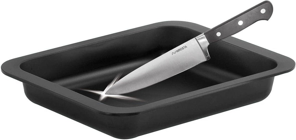 Zenker Ofenbackform (33 X 5 X 25 Cm) SPECIAL COOKING, Rechteckige Auflaufform Mit Emaille-Versiegelung, Backform Mit Extra Hohem Rand (Farbe: Schwarz), Menge: 1 Stück Matrite si tavi pentru copt Naty Shop