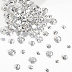 Beadsland 2500Pcs Glas Nailart Strasssteine Kristall Flatback Edelsteine Runde, ​​Für Handwerk Gemischt 8 Größen SS4 ~ SS30 Mit Picking Pinzette Und Stift (Kristall Weiss)