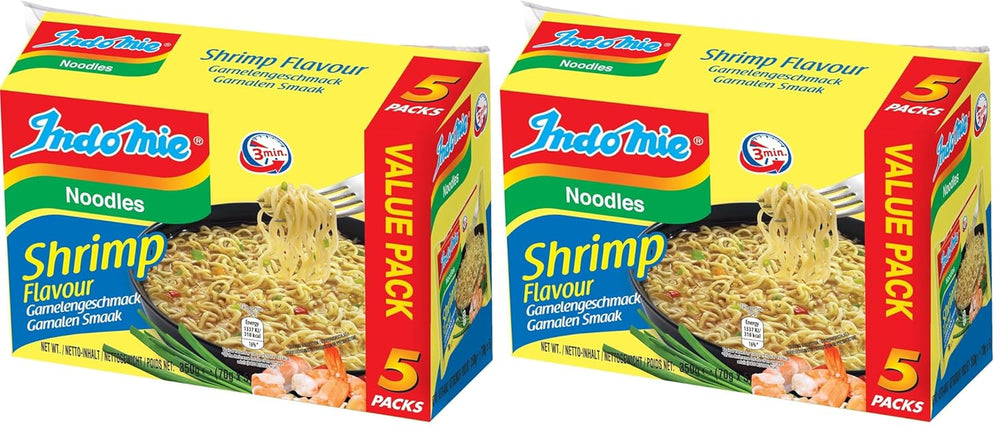 INDOMIE - Instantnudeln mit Garnelen, 5er Pack - (1 x 5 x 70 g)