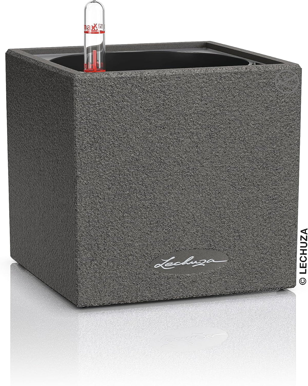 Cub de plante aromatice de înaltă calitate LECHUZA CANTO Stone 14 cu sistem de udare cu bețișor, gri piatră