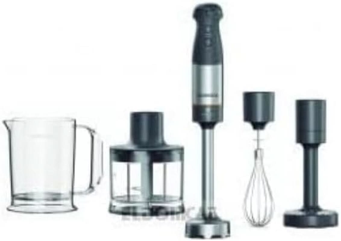 Kenwood Triblade XL Pro Stabmixer HBM80.322BK, 1200W, Variable Speeds, Edelstahl(Pürierfuß), Schneebesen, Emulgieraufsatz, 500Ml Zerkleiner, 700 & 250Ml Becher, Spülmaschinenfeste Teile Bucatarie Naty Shop Grau 2 Hbm60.307Gy
