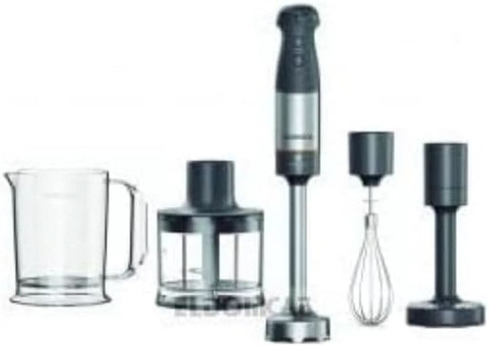 Kenwood Triblade XL Pro Stabmixer HBM80.322BK, 1200W, Variable Speeds, Edelstahl(Pürierfuß), Schneebesen, Emulgieraufsatz, 500Ml Zerkleiner, 700 & 250Ml Becher, Spülmaschinenfeste Teile Bucatarie Naty Shop Grau 2 Hbm60.307Gy