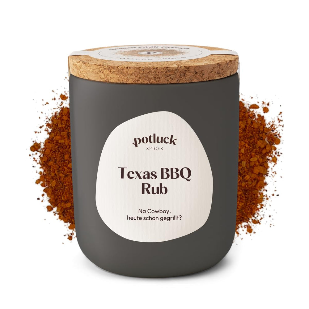 Potluck | Burger Spice | Würzmischung im Keramiktopf | 100g | Vegan, glutenfrei und mit natürlichen Inhaltsstoffen