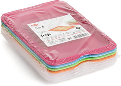 TATAY set de 4 cutii de feliere Fresh, fără BPA, reutilizabile, stivuibile, mașină de spălat vase & MWO, culori aleatorii. Măsuri 17cm x 3.2cm x 25.2cm Cutii depozitare alimente Naty Shop