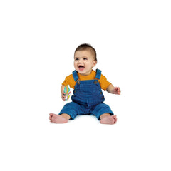 Inel de dentiție din silicon Bright Starts Soothing Soft Serve, cornet de înghețată ușor de prins, fără BPA, unisex, 3 luni+