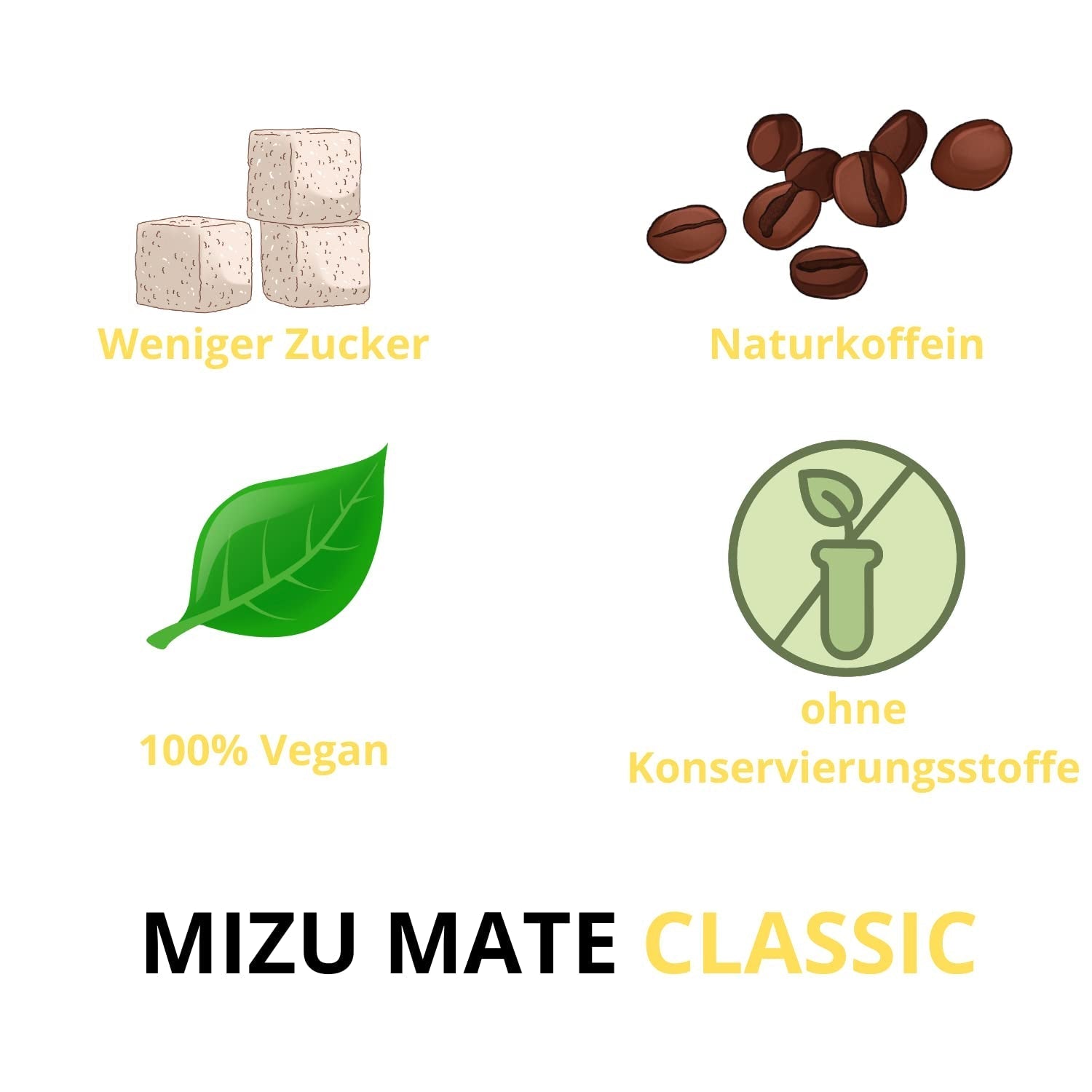 Mizu Mate Classic Ceai Yerba Mate |  | Băutură carbonatată braziliană cu ceai mate | Energie naturală | Cutie de 330 ml
