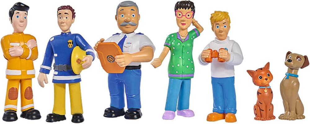 Simba 109252538 – Feuerwehrmann Sam Figuren-Set, 6 Teile, 2 sortiert, nur eine Version im Lieferumfang enthalten, 5–7 cm große Spielfiguren, ab 3 Jahren. Actionfiguren Naty Shop