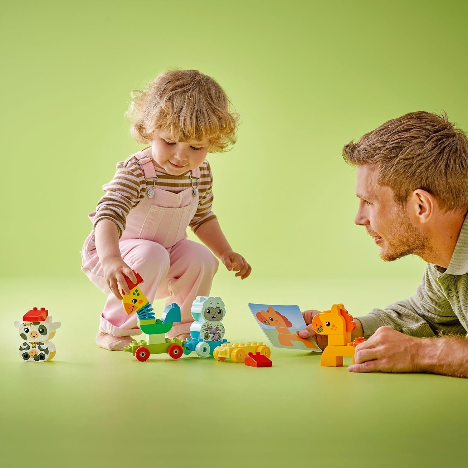 LEGO DUPLO My First Animal Train Set - Educational Toy for Toddlers - incl. Rooster, Horse, Lamb & Cow Farm Animal Figures, Birthday Gift for 1+ Year Old Boys & Girls - 10412