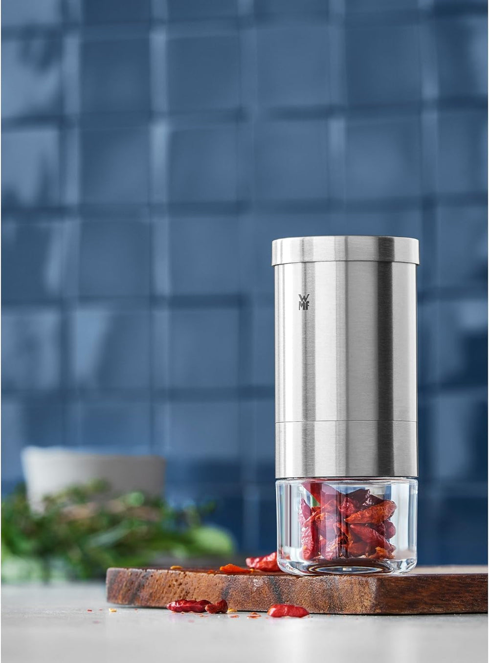 WMF Gourmet Gewürzmühle 10,5 cm, Edelstahl Cromargan Mühlen und Hobel Naty Shop