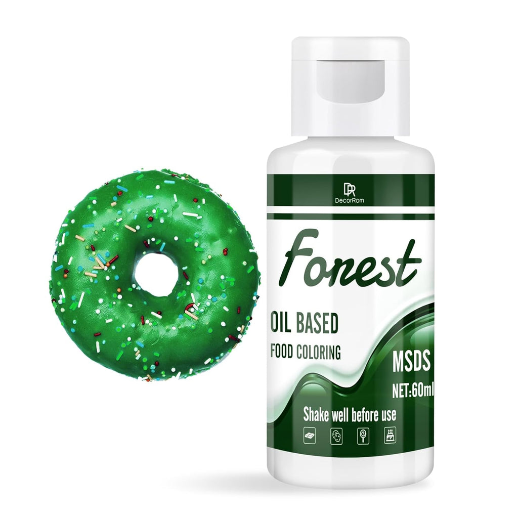 Fettlösliche Lebensmittelfarbe Für Schokolade - 60Ml Ölbasis Lebensmittelfarben Für Fondant, Torten Dekoration, Backen - Flüssige Food Coloring Für Kakaobutter, Buttercream, Kuchen (Schwarz) Naty Shop Wald