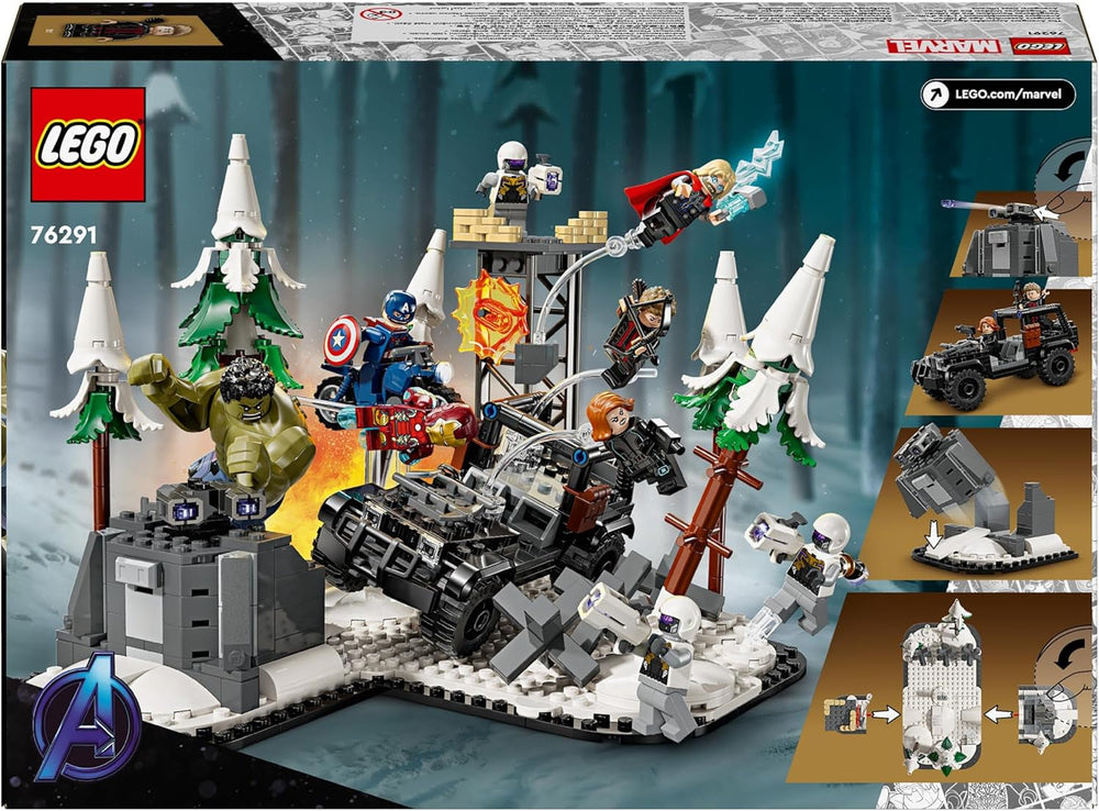 LEGO Marvel Avengers Assemble: Age of Ultron, Bau- und Spielset mit 8 Minifiguren von Superhelden wie Thor, Hulk und Iron Man, Bauspielzeug für Jungen und Mädchen, Abenteuerset 76291 Bausets Besuchen Sie den LEGO-Store