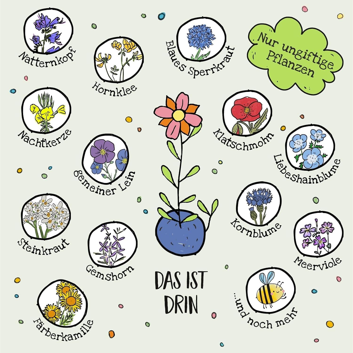 Die Stadtgärtner Blumenmurmeln Das Original I 25 Handgemachte & Kunterbunte Samenbomben Mit Über 20 Arten Von Blumen-Saatgut I Mitgebsel Kindergeburtstag I 100% Ökologisch & Min. 2 J. Haltbar