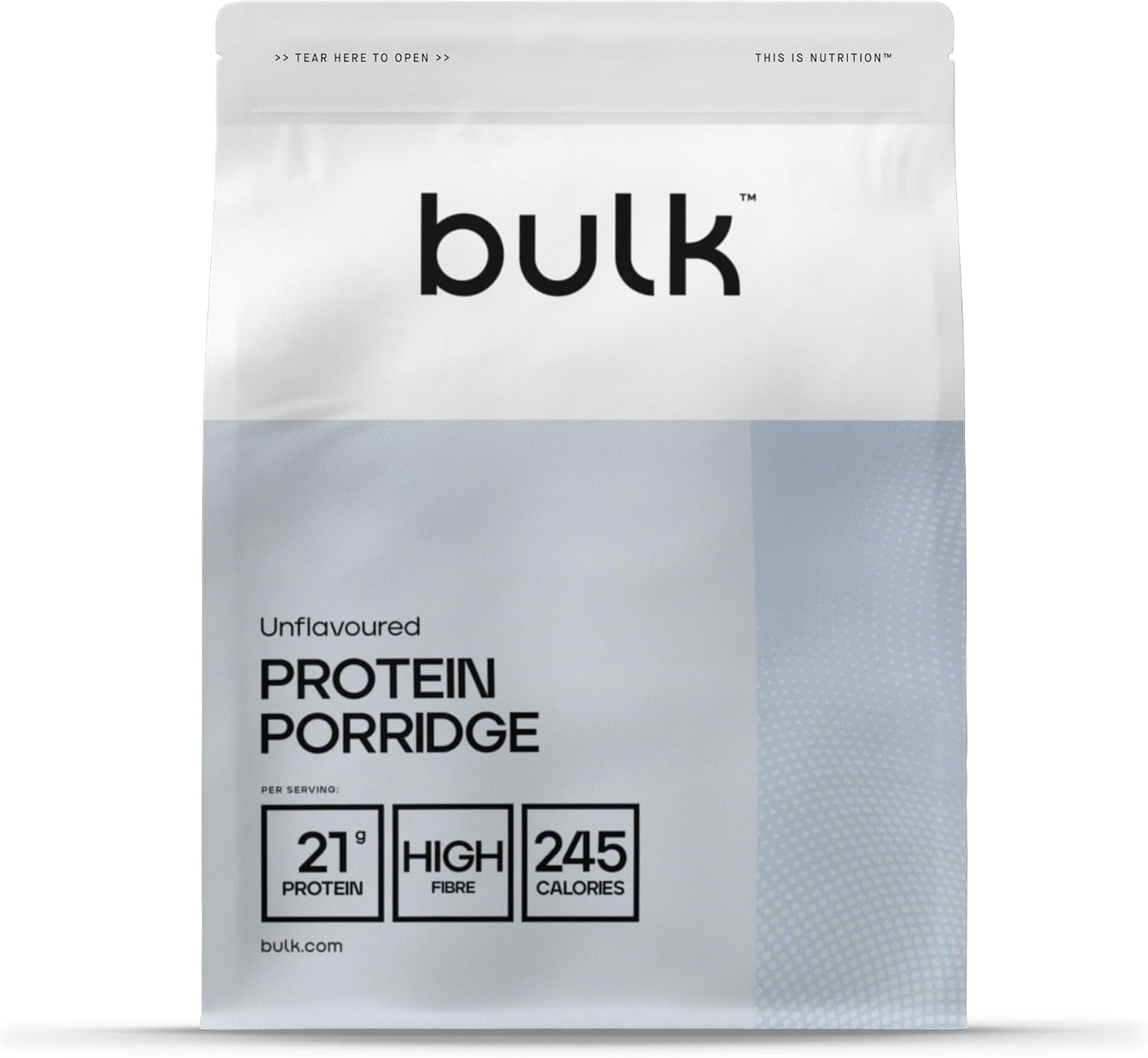 Fulgi de ovăz proteici completi, vrac, fulgi de ovăz cu conținut ridicat de proteine, zer, conținut ridicat de fibre, terci proteic, fără aromă, 1 kg