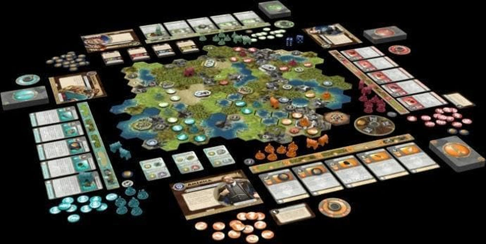 Fantasy Flight Games, Civilization: A New Age, Joc de bază, Joc pentru experți, Joc de societate, 2-4 jucători, Vârste 14+, 120+ minute, Germană