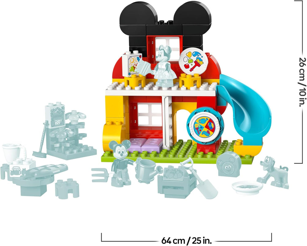 LEGO DUPLO | Micky Maus Wunderhaus mit Minnie und Pluto - Pädagogisches Feinmotorik Spielzeug für Kleinkinder - inkl. 3 Figuren & Toodles - Geschenk für Jungen & Mädchen ab 2 Jahren - 10465