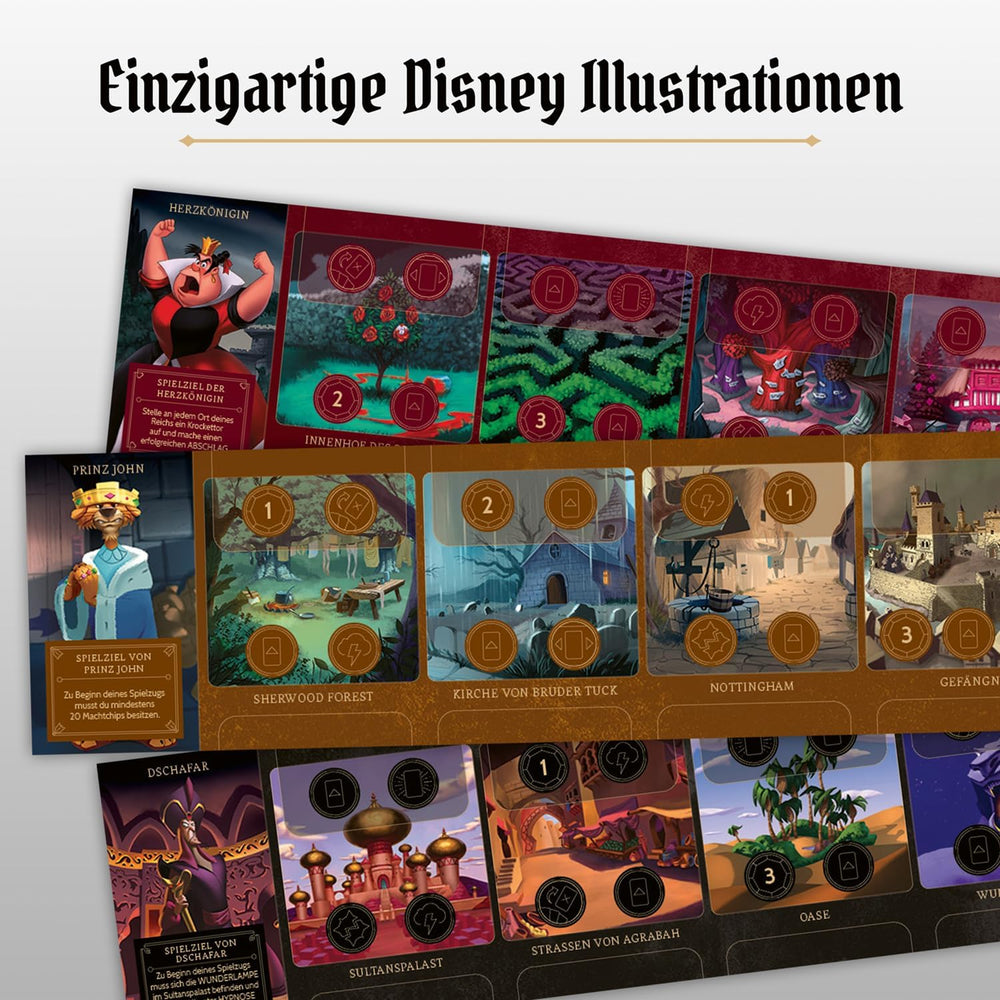 Ravensburger Familienspiel Disney Villainous, Brettspiel für Kinder und Erwachsene, 2–6 Spieler, Gesellschaftsspiel ab 10 Jahren mit Disney Villains