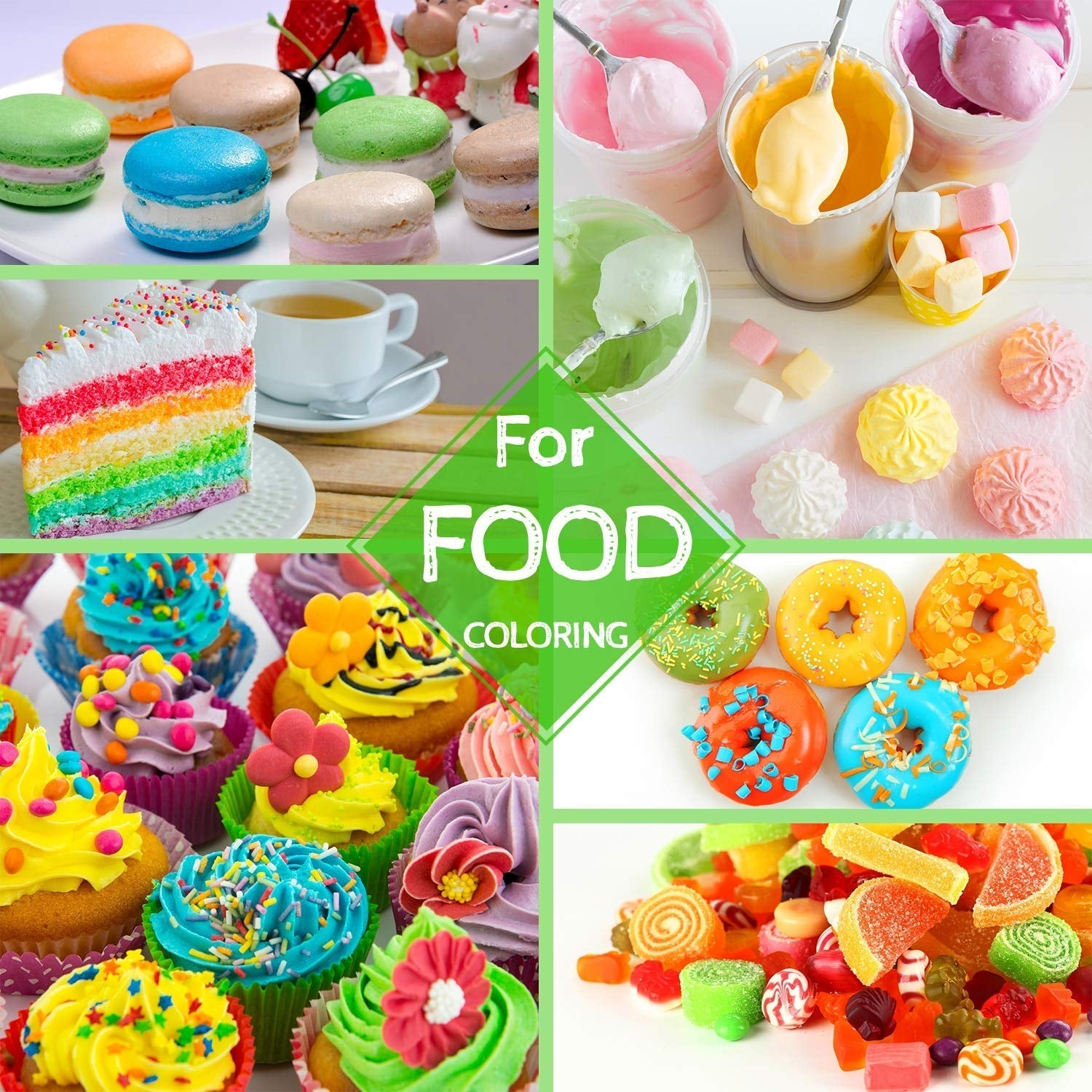 DecorRom, set 10 coloranti alimentari lichizi, 10 x 10 ml Naty Shop