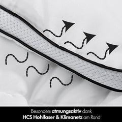 Ganzjahresdecke 135 x 200 – leichte Steppdecke 135 x 200 – atmungsaktiv und waschbar und 100 % vegan – Klima-Mesh-Steppdecke und Komfortband zum Schlafen – 800 g Füllung. Steppdecken und Steppdecken Naty Shop