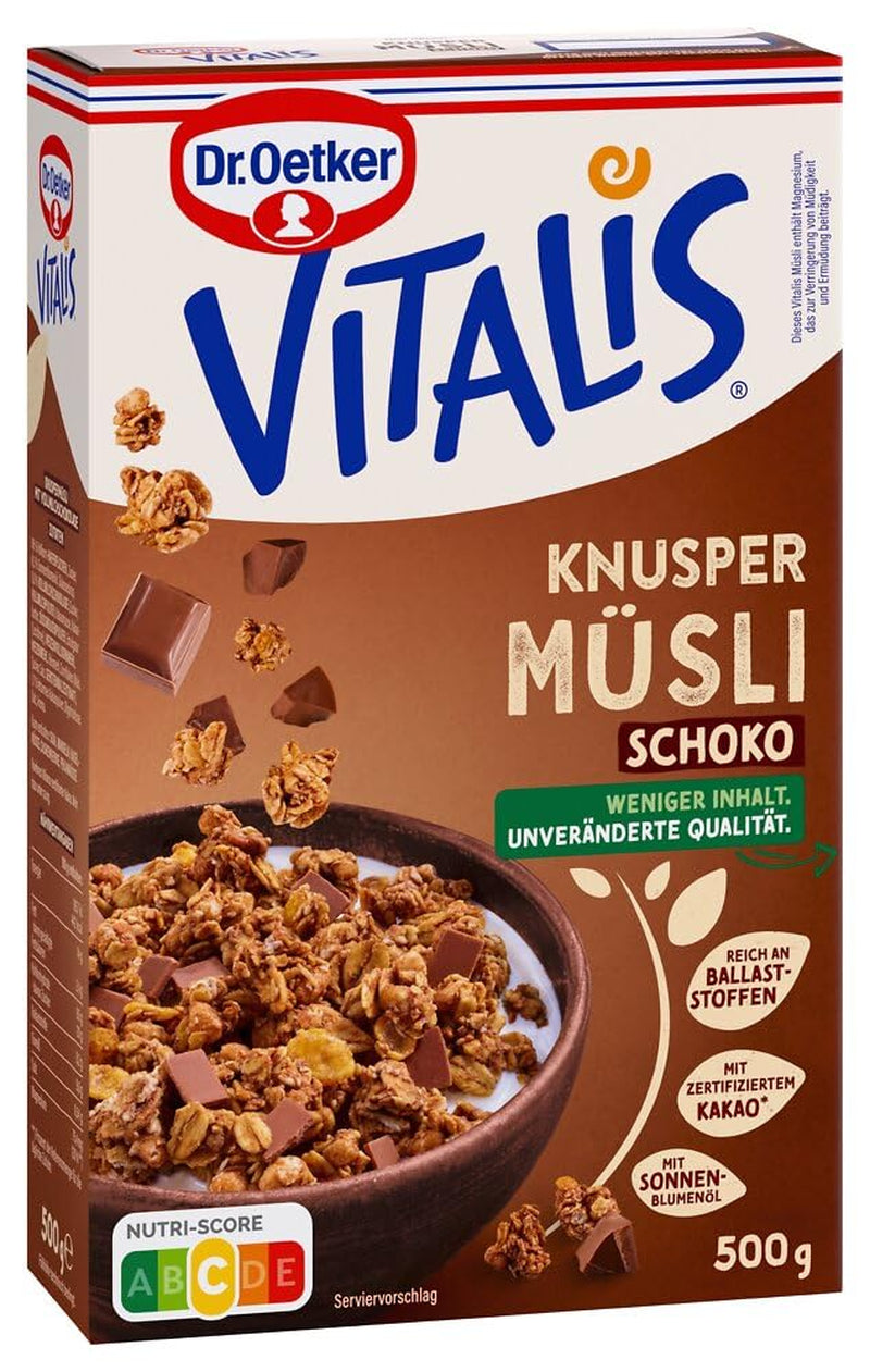 Dr. Oetker Vitalis muesli crocant clasic: pachet mare de muesli crocant pentru micul dejun cu stafide, pachet de 1, 1,5 kg