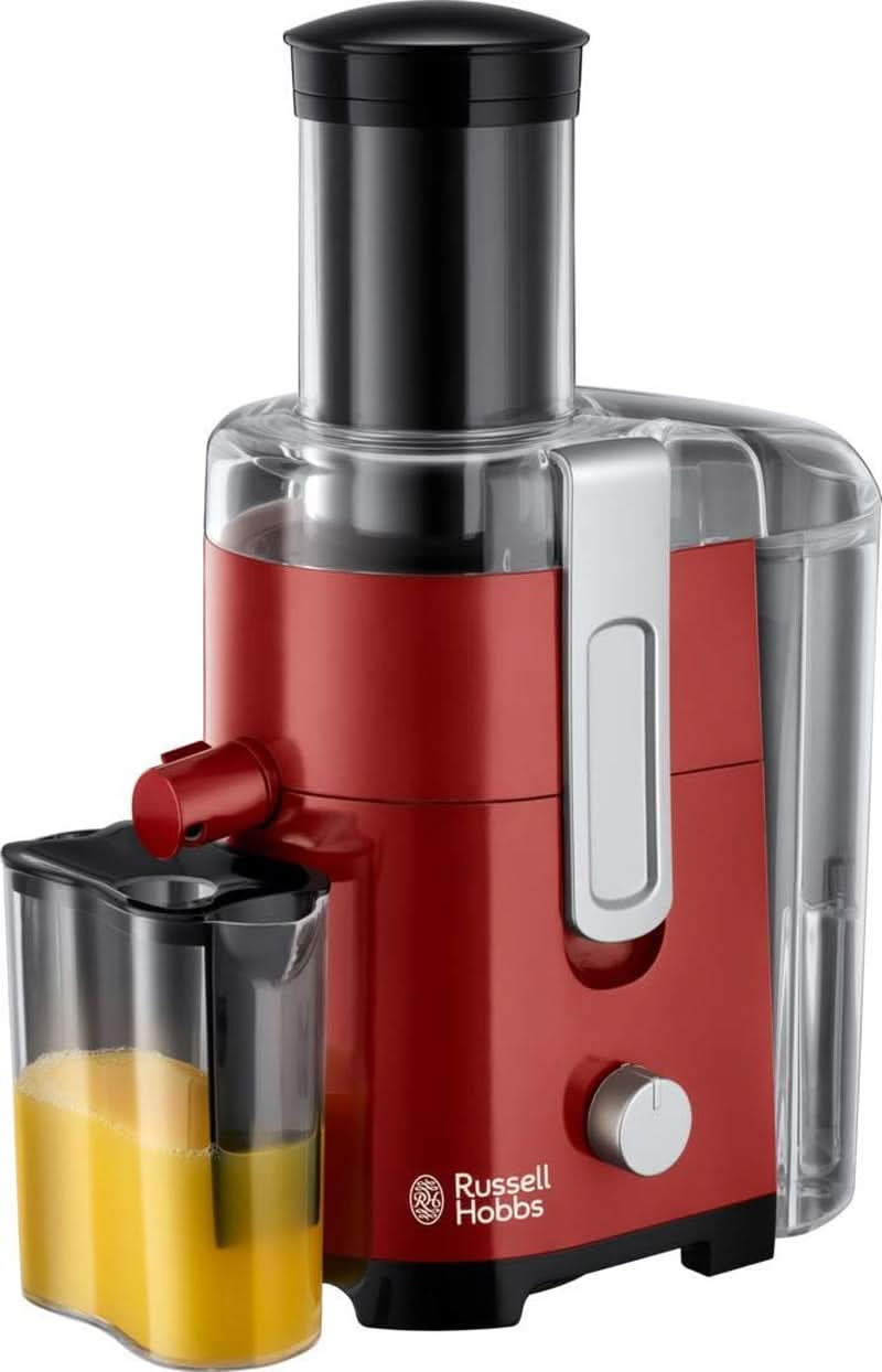 Russell Hobbs Standmixer [1.5L Glasbehälter] Desire Rot (Starker 0.9PS Motor, Impuls-/Ice-Crush-Funktion, Edelstahlmesser, Bpa-Frei Mixer, Elektrischer Zerkleinerer, Smoothie-Maker) 24720-56 Mutter und Kind Naty Shop Entsafter