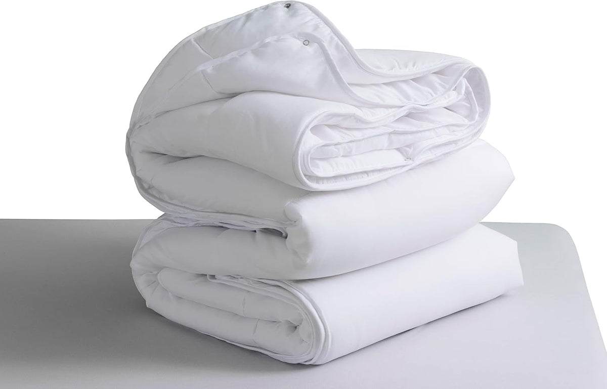 Umplutură/cuvertură din fibră siliconată, 4 anotimpuri, 125 + 250 G, pat 180 cm (260 X 220 cm) Plapumi si pilote Naty Shop Alb Cama 180 (260X220 Cm)