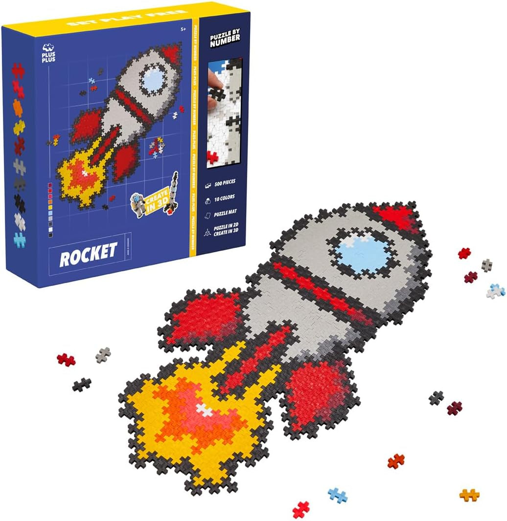 Plus-Plus 9603929, Geniales Konstruktionsspielzeug, Puzzle Einhorn, Kreativ-Bausteine, 250 Teile