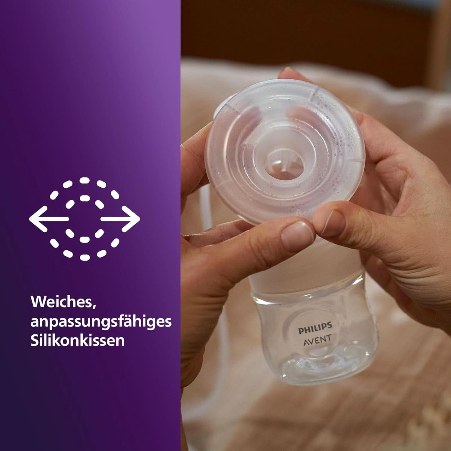Elektronische Philips Avent Einzelmilchpumpe Premium - Mit Natural Motion Technologie, Wiederaufladbarem Akku, Timer-Anzeige (Modell SCF396/31) Accesorii Hrana si Alaptare Bebe Naty Shop