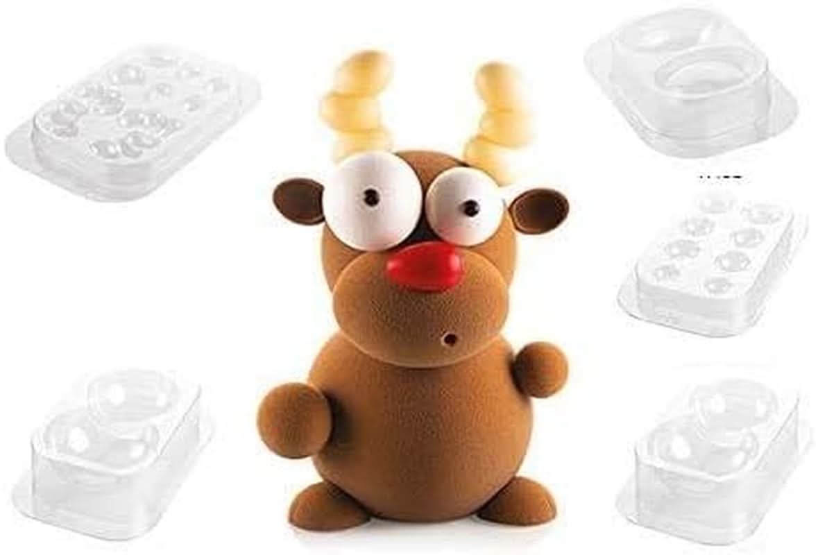 SILIKOMART Kit Rudolf Formen für Schokolade, Weihnachten, 5 Stück Kitchen Naty Shop