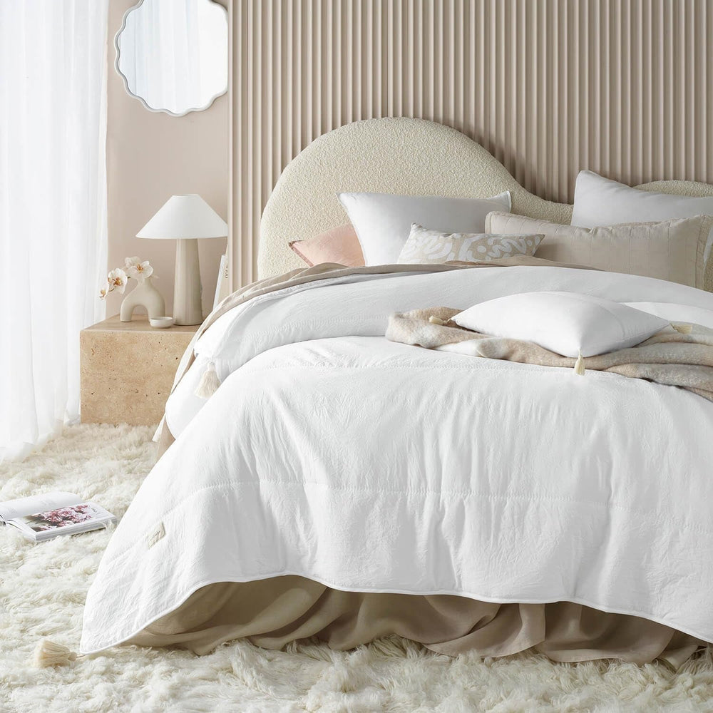 ROOM99 Noemi Cuvertură de pat elegantă în crem 170 X 210 Cm Cuvertură de pat versatilă ca cuvertură de pat sau canapea Pătură de aruncat pentru pat și canapea Stilul quilt Ideal ca cuvertură de pat Paturi si Cuverturi Besuche den ROOM99-Store Alb 220X240