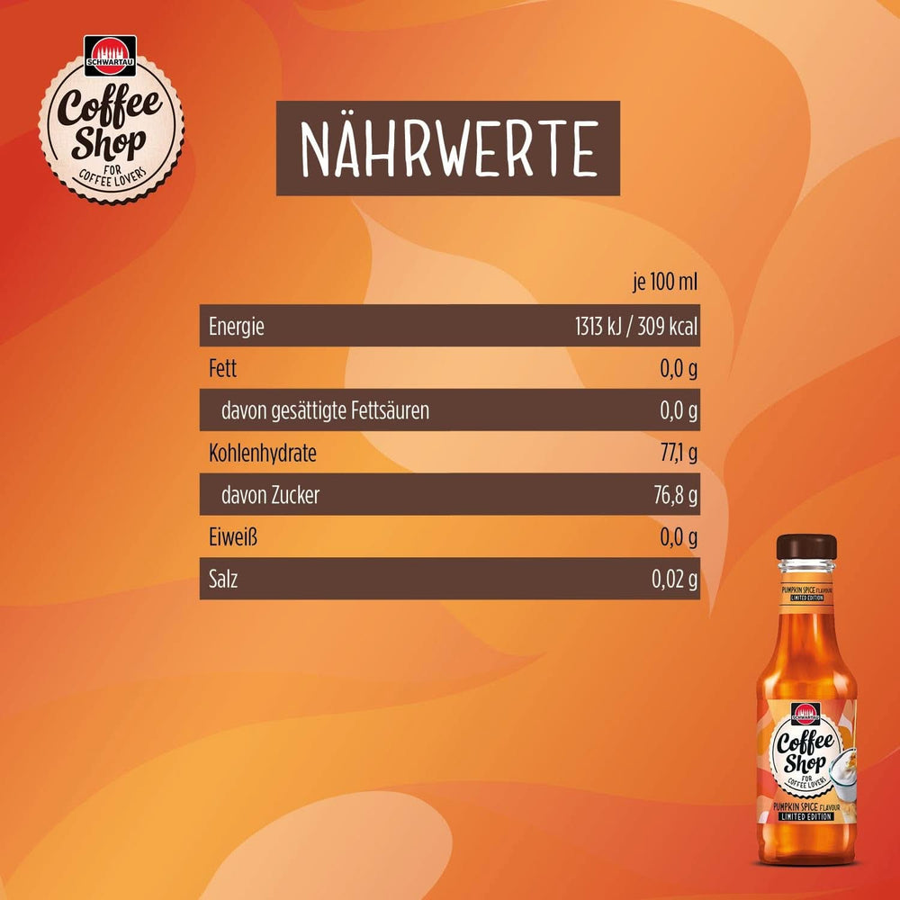 Schwartau Coffee, sirop de cafea pentru rafinarea specialităților de cafea, 200 ml Indulcitori Naty Shop