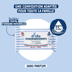 Pachet de 8 pachete de șervețele de curățare compostabile cu apă, 50 de bucăți