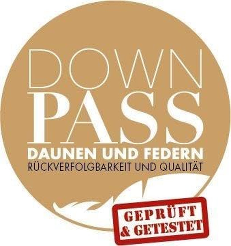 Badenia Trendline Eco warme Bettdecke mit 90 % Daunen und 10 % Federn Klasse I, 135 x 200 cm, weiß, Öko-Tex-zertifiziert, hergestellt nach dem deutschen Qualitätsstandard Steppdecken und Bettdecken Naty Shop