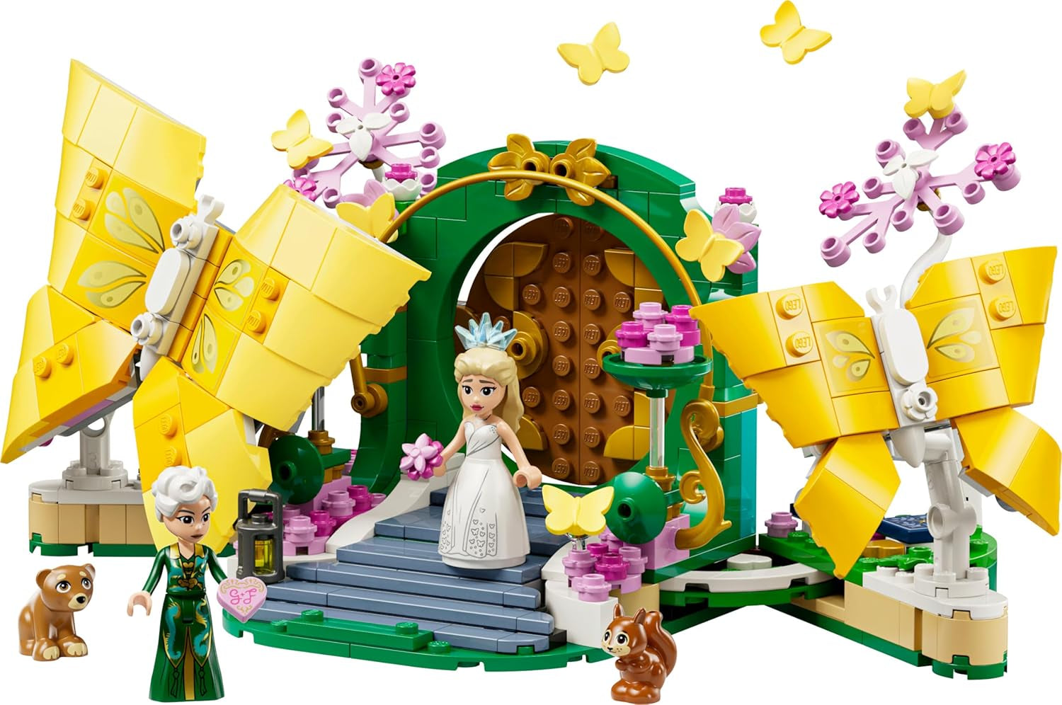 LEGO Wicked Glindas Hochzeitstag - Kreatives Spielzeug mit 2 Minifiguren & 2 beweglichen Schmetterlingsfiguren mit Zubehör - Kinder Geschenk für Mädchen, Jungen & Filmfans ab 8 Jahren - 75688