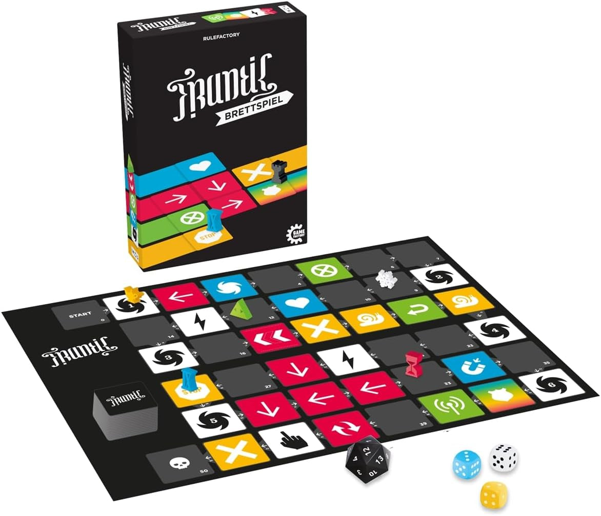 Game Factory 646076 Brettspiel Frenetic Stealth Racer. Ein freches Partyspiel für 2-6 Spieler ab 12 Jahren