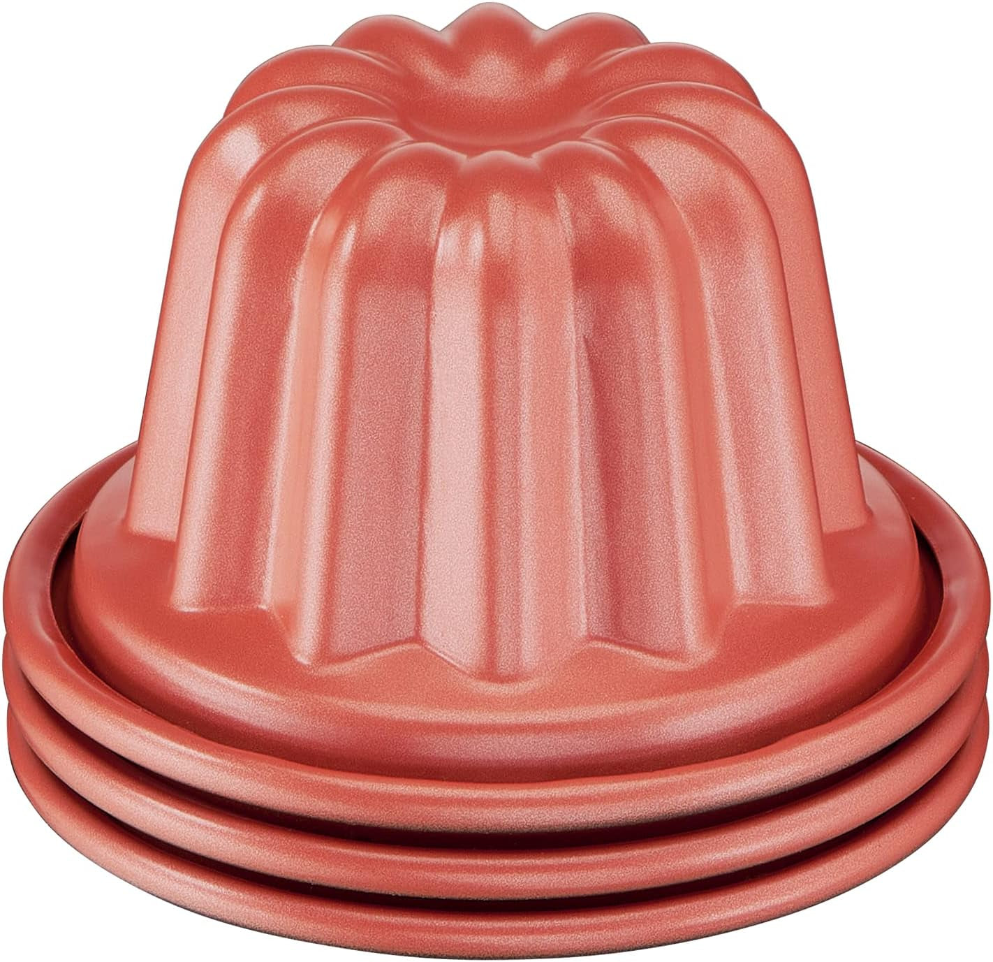 Tefal Creabake Muffins Creabake Backformen, 7,5 cm, Antihaftbeschichtung, stapelbares System, kreative Rezepte für Süßigkeiten und Schiefer, einfaches Backen, Eisenfarben. Formen und Tabletts zum Backen. Naty Shop Set mit 3 Rippen