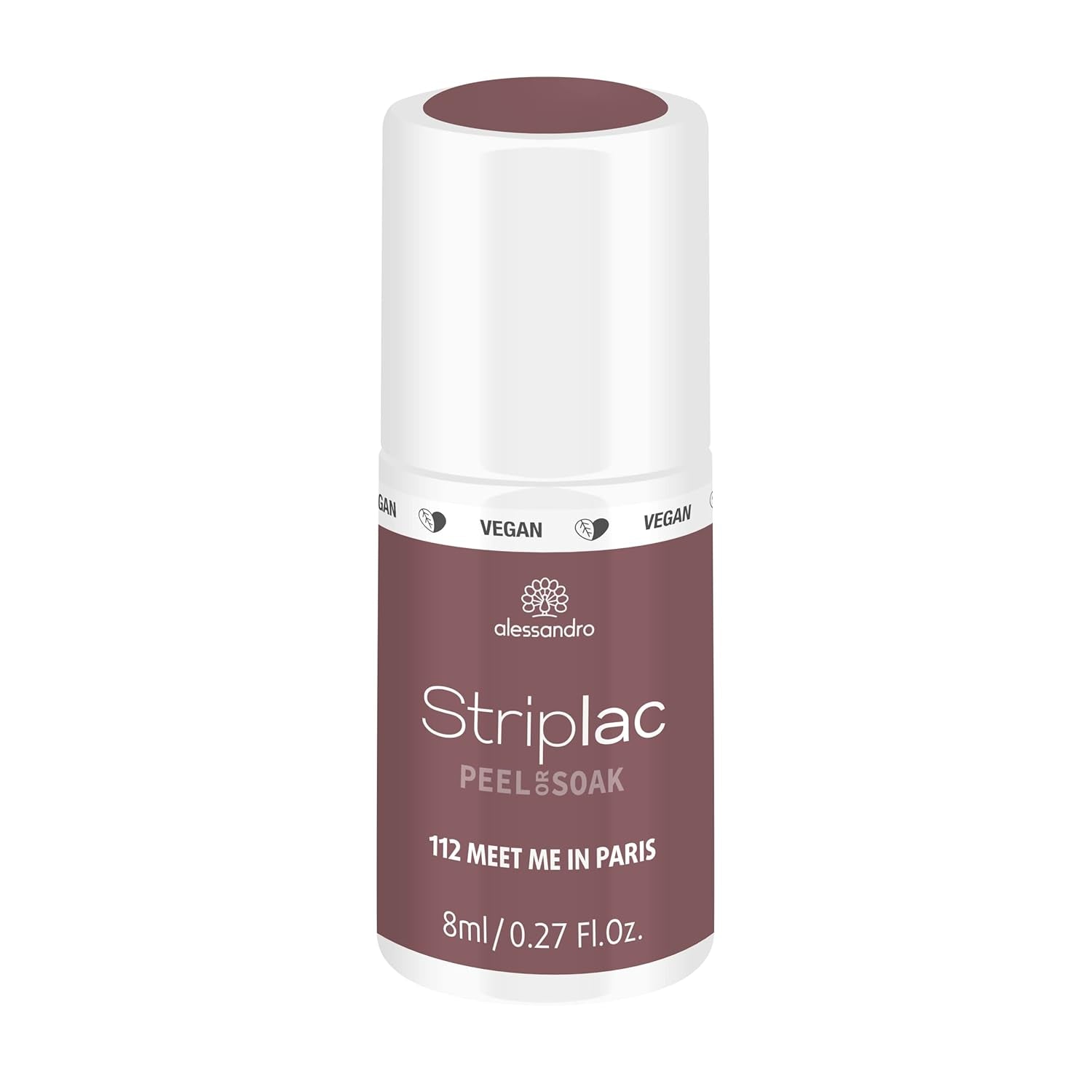 Oja UV alessandro Striplac Classic Rosy Wind – Delicată și de lungă durată – Îndepărtare ușoară datorită tehnologiei de îndepărtare peel-off – Vegană și cruelty-free – 8 ml