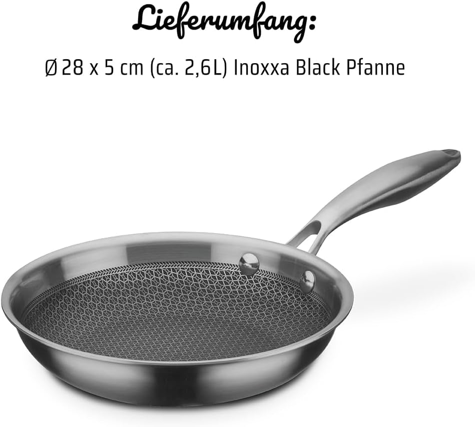 GSW 868525 Inoxxa Black, tigaie cu structură alveolată Oale si Tigai Naty Shop