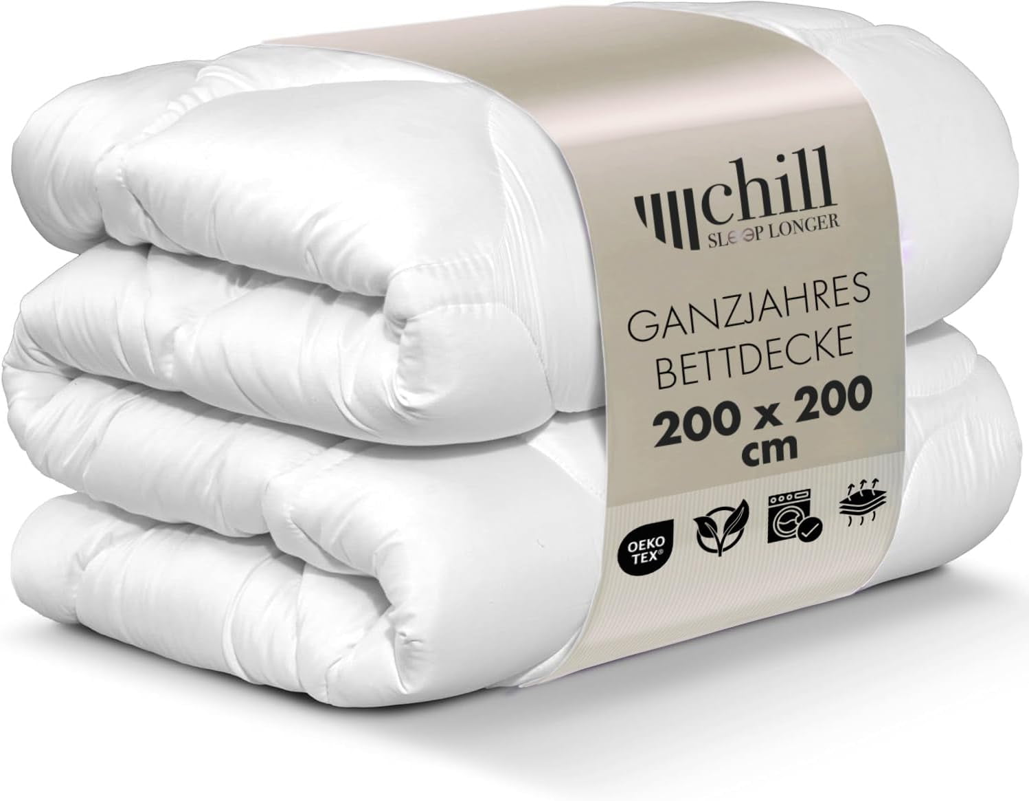 Ganzjahresdecke 135 x 200 – leichte Steppdecke 135 x 200 – atmungsaktiv und waschbar und 100 % vegan – Klima-Mesh-Steppdecke und Komfortband zum Schlafen – 800 g Füllung. Naty Shop Steppdecken und Steppdecken 200 x 200