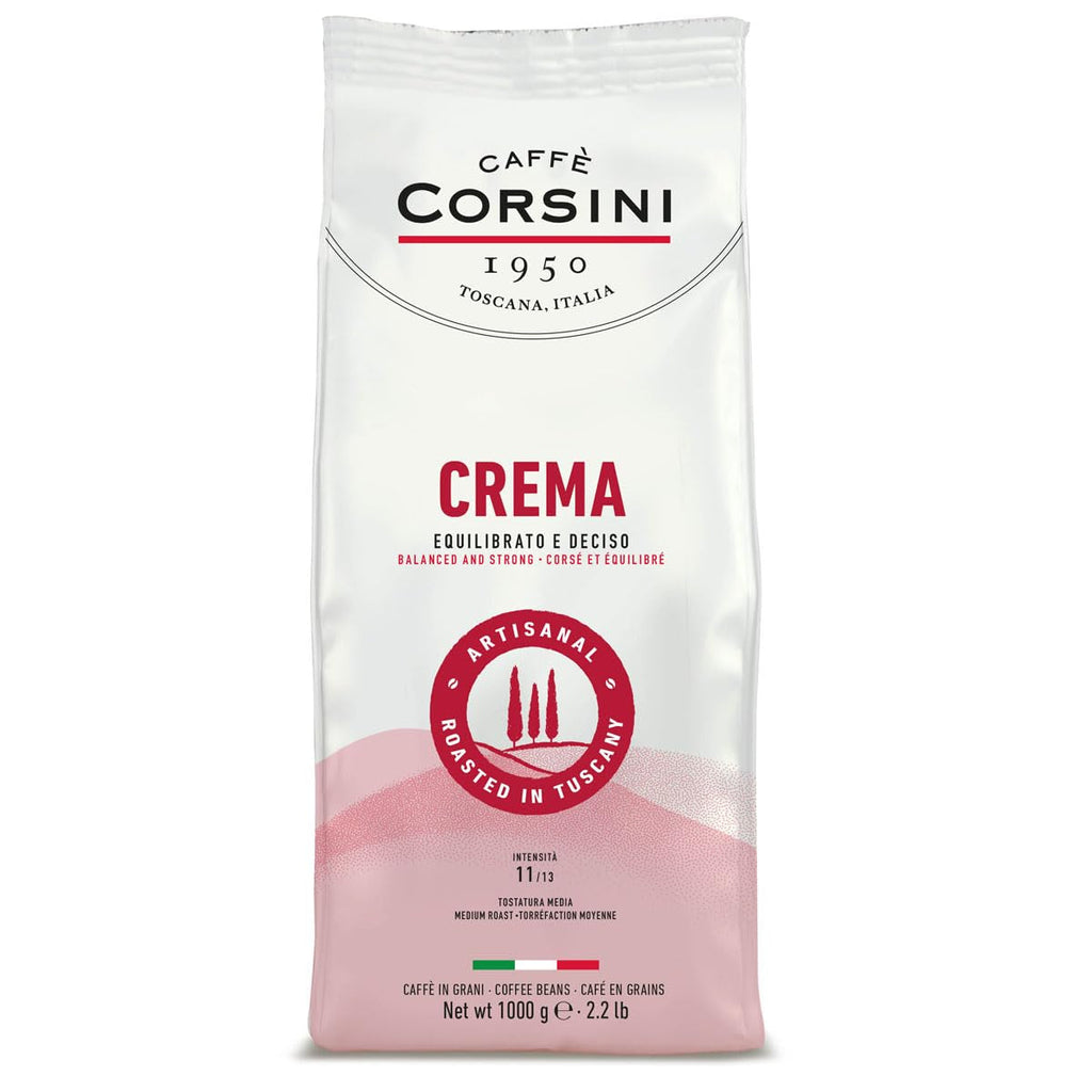 Corsini Caffe Super Cremoso in Grani Italian Espresso Beans - Amestec de cafele premium pentru o cafea corpolentă, cu un caracter puternic și un gust de lungă durată Cafea Naty Shop Noutate 2025: echilibrat și decisiv