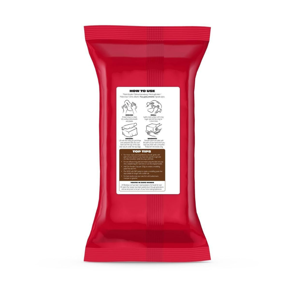 Extra Fondant Chocolate Brown 1kg - Fondant extra elastic cu aromă de vanilie, perfect pentru acoperirea prăjiturilor - Chocolate brown - 1 kg Pasta de zahar Naty Shop