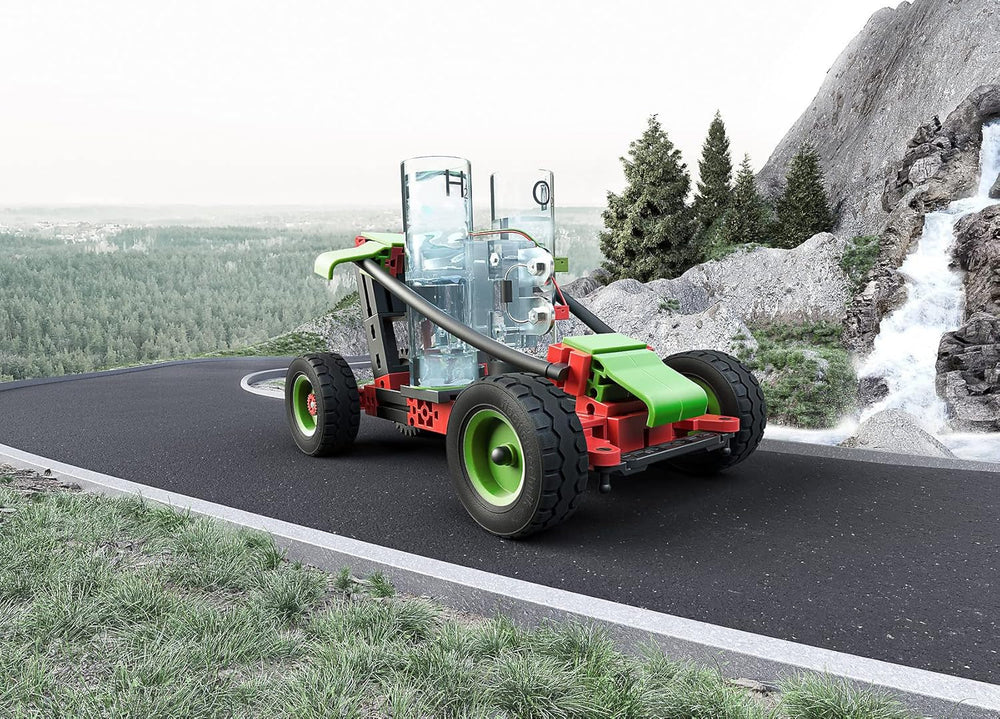 fischertechnik 559880 Profi H2 Fuel Cell Car – Bausatz für Kinder ab 9 Jahren, wasserstoffbetriebenes Fahrzeug zum Zusammenbauen, inkl. Motor & Brennstoffzelle, Schwarz