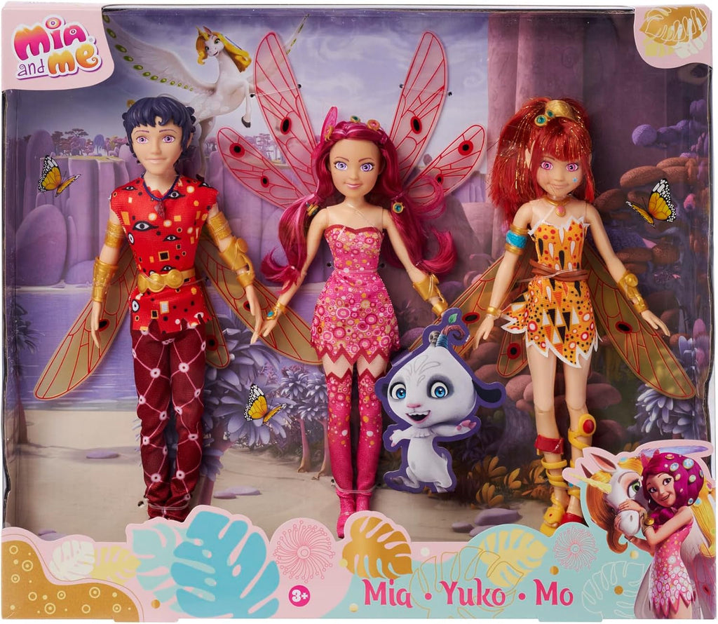 Simba Mia și Me set de păpuși, Yuko, Mo, 3 elfi cu aripi și picioare mobile, păpuși dress-up, păpuși de joacă, de la 3 ani [Exclusiv la Amazon] Papusi Naty Shop Titlu implicit