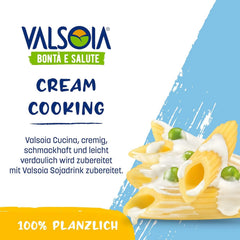 Cremă Condisoia, cremă ideală pentru gătit pentru persoanele cu intoleranță la lactoză, vegani și vegetarieni, versatilă în bucătărie, 6 x 200 g
