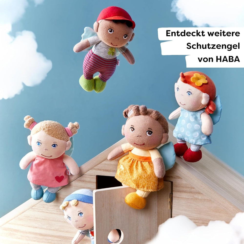 HABA Schutzengel Holly – Kuscheliges Stoffpüppchen (15 cm), perfektes Willkommensgeschenk für Babys & Kleinkinder – Waschbar bei 30 °C – 2011871001
