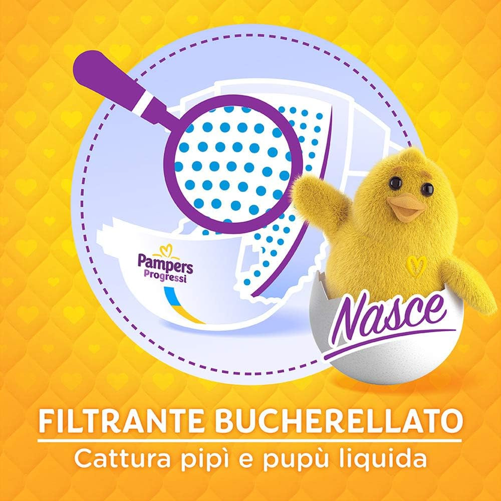 Scutece Pampers Progressi & Fit Prime Midi, format scurt, 162 scutece, mărimea 3 (4-9 kg), abonament online la sală pentru 1 lună cadou
