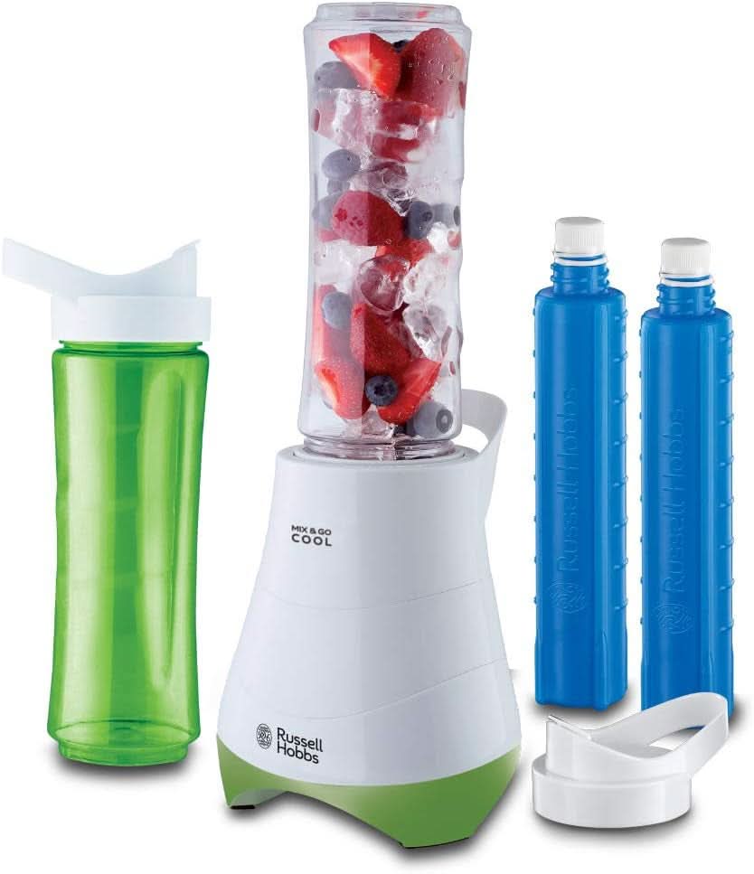 Russell Hobbs Mixer – Standmixer & Smoothie Maker to Go [23.500 U/Min Power-Motor] Inkl. 1X Mixbehälter 600Ml (Bpa-Frei, Spülmaschinen- & Bruchfest Inkl. Deckel) Zerkleinerer, Edelstahl, 23472-56 Kitchen Naty Shop Mixer Other