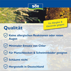 Söll 83690 PoolFun AlgaeFree 1 l - Soluție de curățare a piscinei împotriva algelor, îngrijirea apei pentru piscine, piscine pentru copii, piscine și jacuzzi-uri